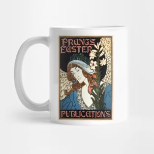 PRANG'S EASTER PUBLICATIONS by Louis Rhead Art Nouveau Lithograph Mug